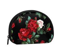 Rose Gift Coin Purse Personalized Coin Bag for Women Men Change Purse Small Wallets with Zipper Mini Shell Coin Pouch Outdoor Shopping Change Storage Bag Handbags Gifts