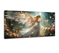 Rose Girl Painting by Numbers for Adults, Painting by Numbers Kits Canvas, DIY Color Oil Paintings Acrylic Paints, with Paintbrushes, Hobbies for Adults Women, Home Decor 12x24in Without Frame 0z-250