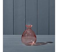 Rose Glass Bud Vase x 12cm - Short Stem Small Flower Bottle Vase - Wedding Table Home Decor
