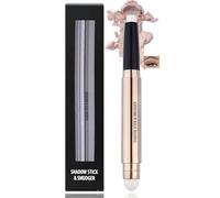 Rose Glow Cream Eyeshadow Stick & Smudger - Dual-Ended Waterproof Long Lasting Shimmer Eye Shadow Pencil with Built-In Sponge Blender, Smooth Creamy Metallic Finish for Everyday Eye Makeup