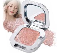 Rose Glow Shimmer Eyeshadow with Delicate Sparkle - True-to-Colour, Soft Rose Radiant Finish, Long Wearing Water Resistant Formula, Smooth Blendable Powder in Metallic Compact with Mirror
