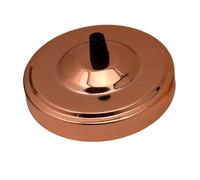 Rose Gold 108mm Ceiling Light Fitting Plate for Vintage Pendent Lights 108mm Single Point Metal Canopy Cover Antique Side Fitting Ceiling Rose with Accessories for Home Hanging Ceiling Wall Lamp