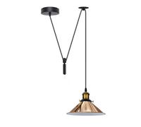 Rose Gold 195Cm Cord Single Head Ceiling Pendant Vintage Edison 60W E27 Bulb Base Industrial Retro Lighting 240V
