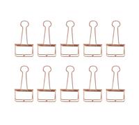 Rose Gold 19mm/0.75in, 10Pcs Metal Foldback Clips, Paper Clamps Binder, Hollow Skeleton Clips for Planner, Journal, Notebook, Office, Stationery Clips, Paper Binder Clip