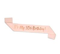 Rose Gold 30th Birthday Sash, 30th Birthday Sash for 30th Birthday Gift Her Girl Party Accessories Y4SRJD (30)