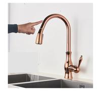 Rose Gold 360° Swivel Pull-Out Kitchen Faucet - Modern Single Handle Mixer Tap for Effortless Use & Elegant Kitchen Upgrade - Durable & Stylish Design