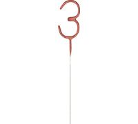 Rose Gold 3rd Glitz Birthday Sparkler (17cm) - Perfect for Birthdays Cake Topper Decoration, Anniversary & More - 1 Pc