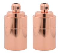 (rose gold, 41 x 80 mm) vidaXL Lamp Holders 2 pcs Red Bronze E27 lamp base screw-in socket bulb holder
