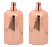 (rose gold, 41 x 86 mm) vidaXL Lamp Holders 2 pcs Red Bronze E27 lamp base screw-in socket bulb holder