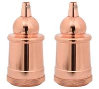 (rose gold, 47 x 103 mm) vidaXL Lamp Holders 2 pcs Red Bronze E27 lamp base screw-in socket bulb holder