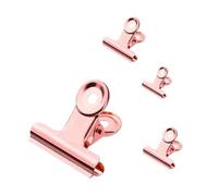 Rose Gold 50mm 38mm 31mm 22mm Multicolor Round Metal Clamp Paper Clips Office Supplies for Office Supplies, Home, Kitchen, Shops(3pcs-50mm)