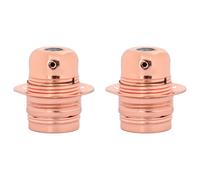 (rose gold, 59 x 60 mm) vidaXL Lamp Holders 2 pcs Red Bronze E27 lamp base screw-in socket bulb holder