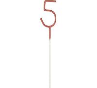 Rose Gold 5th Glitz Birthday Sparkler (17cm) - Perfect for Birthdays Cake Topper Decoration, Anniversary & More - 1 Pc