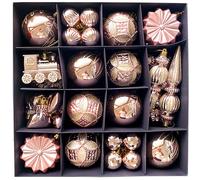 Rose Gold 60 Piece Hanging Christmas Tree Baubles