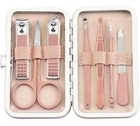 Rose Gold 7 Pieces Nail Clipper Set Spray Lacquer Craft Manicure Nail Art Tools