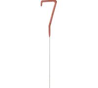 Rose Gold 7th Glitz Birthday Sparkler (17cm) - Perfect for Birthdays Cake Topper Decoration, Anniversary & More - 1 Pc