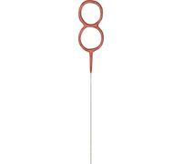 Rose Gold 8th Glitz Birthday Sparkler (17cm) - Perfect for Birthdays Cake Topper Decoration, Anniversary & More - 1 Pc