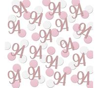 Rose Gold 94 Confetti, 94th Glitter Birthday Number Confetti, 200pcs Anniversary Party Table Decoration Supplies
