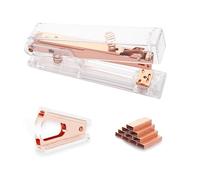 Rose Gold Acrylic Stapler, Desktop Stapler, 25 Sheet Capacity, Includes 1000 Staples and Staple Remover