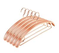 Rose Gold Aluminum Alloy Non-Slip Adult Coat Hangers - 5pcs Suit Hangers for Sweaters Shirts Pants Drying Rack Wardrobe nizer