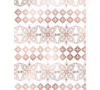 Rose Gold and White Bohemian Composition Notebook - Large Ruled Notebook - 8x10 Lined Notebook (Softcover Journal / Notebook / Diary) (8x10 Lined Softcover Notebook)