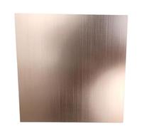 Rose Gold Anodized Aluminum Plate 5052 Brushed Metal Sheet DIY, 1pc(300x300x1.0mm)