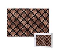 Rose Gold Art Deco Fans On Black,1000 Pieces Wooden Jigsaw Family Game Jigsaw Puzzles for Adults Teens Home Decor