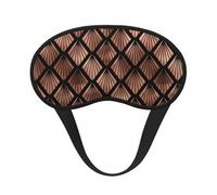 Rose Gold Art Deco Fans On Black, Full Eye Covers Light Blocking Eye Masks Blackout Sleep Eye Muffs