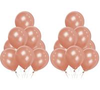 Rose Gold Balloons 50 Pack, Large 12 Inch Thick Latex Biodegradable Helium Party Balloons for Birthday, Wedding, Baby Shower, Valentine's Day Events Decoration for Balloon Arch Garland