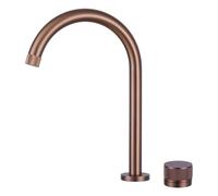 Rose Gold Bathroom Basin Mixer Tap 2 Hole Gooseneck Sink Taps for Bathroom Single Handle,Rose Gold
