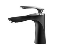 Rose Gold Bathroom Sink Faucet, Single Handle Mixer Tap, Deck Mounted, Hot & Cold Water, Stylish Kitchen Sink Faucet, Modern Design, Black & Gold Finish