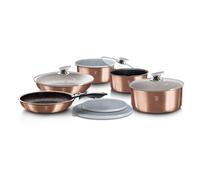(Rose Gold) Berlinger Haus 12Pc Space Saving Cookware Set Pots Pans Induction Lids Handle