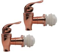 Rose Gold Beverage Dispenser Replacement Spigot, Push Style Spigot for Beverage Dispenser Carafe, Water Dispenser Replacement Faucet (2 PACK)