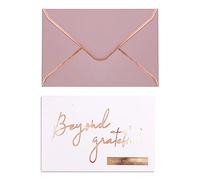 Rose Gold Beyond Grateful Thank You Cards with Envelopes - 36 PK - 4x6 Inches Bridal Shower Thank You Cards Baby Shower Baby Girl Thank You Notes for Wedding Birthday