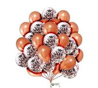 Rose-Gold Birthday Balloons 12 inch Printed Balloons 30 th Birthday Balloons Rose Gold Confetti Balloons 30th Birthday Decoration for Women 16 Pack