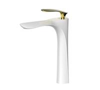 Rose Gold Black Bathroom Sink Faucet Single Handle Deck-Mounted Mixer Tap Hot and Cold Water Stylish Kitchen Sink Fixture Water-Saving Design Modern Aesthetic