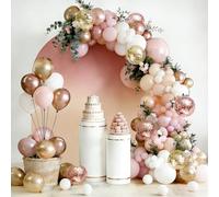 Rose Gold Blush Pink Balloon Arch Kit, Confetti Balloons, 102Pcs 18 12 10 5 Inch Different Sizes Balloon Garland, Latex Balloons, Perfect for Baby Shower, Birthday, Wedding, Bridal Shower Decorations