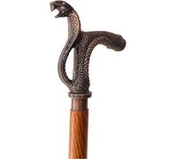 Rose Gold Brass Derby Head Handle with Brown Wooden Stick Derby Head Handmade Brass Handle Walking Stick Design Vintage Style Antique Wooden Walking Stick Cane (36 inch)