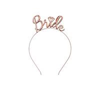 Rose Gold Bride Metal Headband, Hen Party Crown, Bachelorette Rose Gold Tiara, Bridal Shower Party Accessory, Zoom Gift