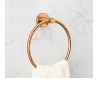 Rose Gold Brushed Hand Towel Ring - Wall-Mounted Round Holder for Bathroom Toilet Kitchen Storage - Stylish & Durable Towel nizer