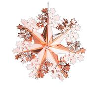 Rose Gold Christmas Foil Ceiling Decorations - 40cm Star Snowflake