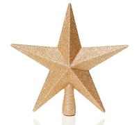 Rose Gold Christmas Tree Top Star Topper Glitter finish 20cm star for top of tree