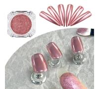 Rose Gold Chrome Nail Powder Has Metallic Mirror Effect Rose Gold Champagne Nail Chrome Powder for Gel Polish Nails Art Fall Chrome nail Powder Manicure Dust for Nails Decoration