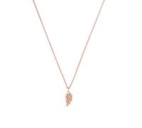 Rose Gold Coloured Sterling Silver Cubic Zirconia Wing Pendant Necklace