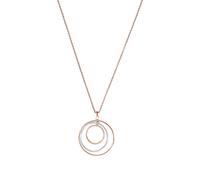 Rose Gold Coloured Sterling Silver Loop Design Pendant Necklace