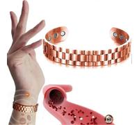 (rose gold) Copperheal Sugardown Therapeutic Bracelet-sugar Control Wristband Lymph Drainage Magnetic Tourmaline Bracelet