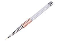 Rose Gold Crystal Nail Art Brush Painting Flower Drawing Line Pen Metal UV Gel Polish Tip Design Tool Manicure, No.04