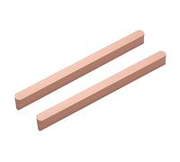 Rose Gold Cupboard Pull Handles 2 Pcs Furniture Door Handles Metal Cabinet Drawer Pulls T-Shaped Kitchen Closets Handles, Solid Aluminum (Length 147mm)
