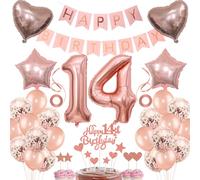 Rose Gold Decoration 14th Birthday Girl Cake Decoration Gift