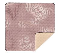 Rose Gold Decorative Imitation Soft Padded Baby Gym & Activity Mat for Indoor Outdoor Lightweight Baby Crawling Mat for Baby Toddler Infant, 50'' x 50''